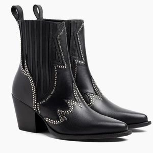 Thursday Icon Cowboy Western studded black boots